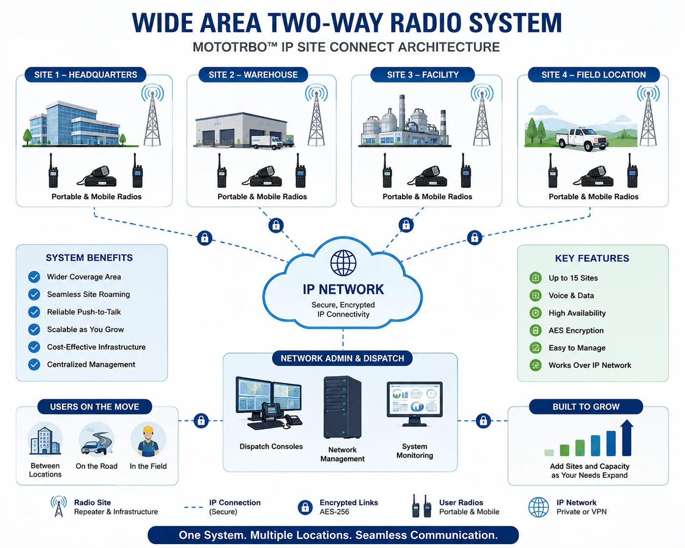 IP Site Connect diagram